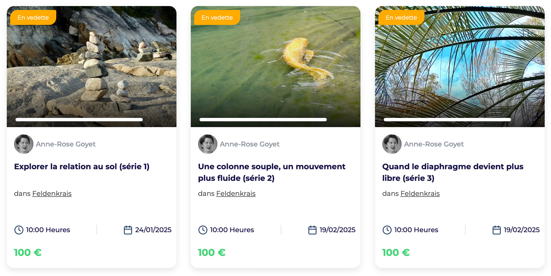 3 séries de PCM thématiques
